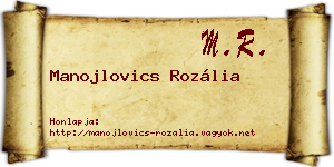 Manojlovics Rozália névjegykártya